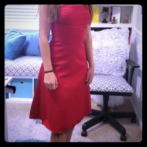 Red cotton party dress